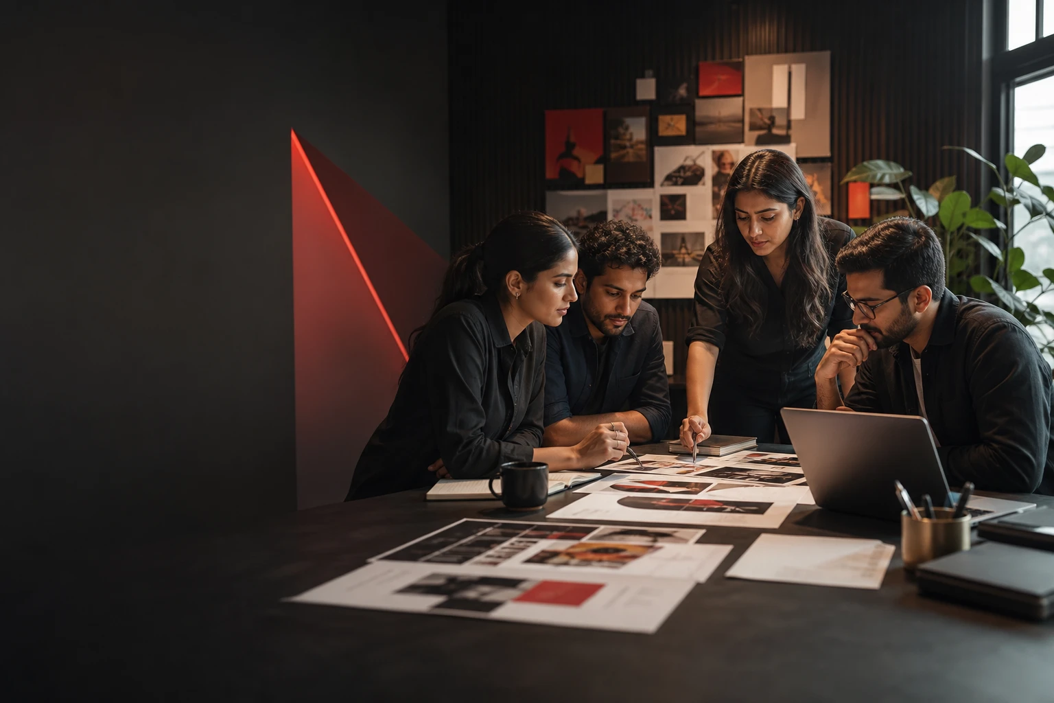 PrysmNexus marketing team collaborating on campaign strategy